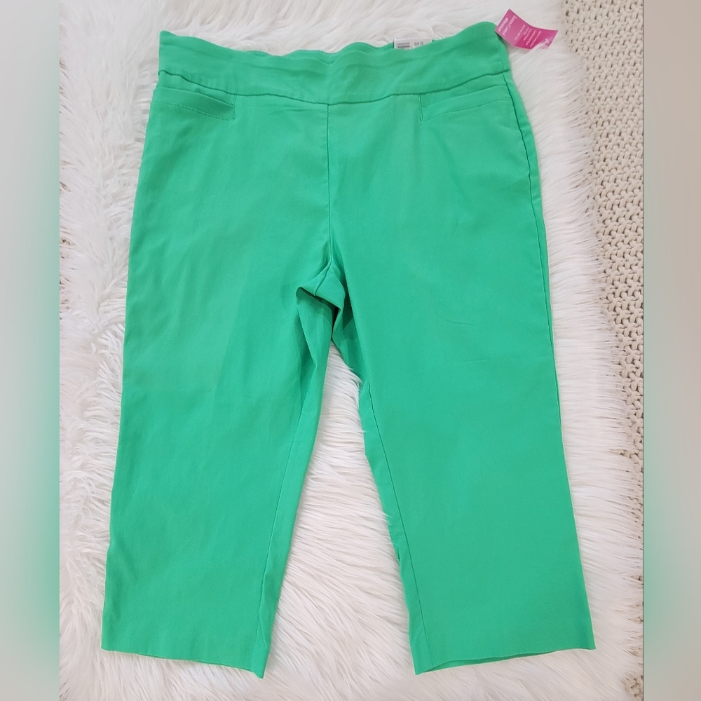 Women's Green Capri Pants Size‎ 18 Spring Easter Summer - Read